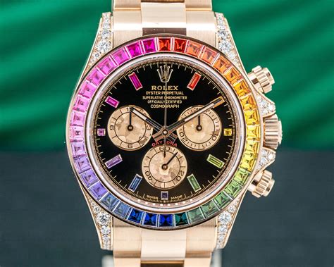 rolex daytona rainbow rose gold|rolex rainbow daytona original price.